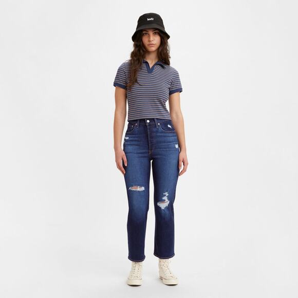 Levi's Denim - Levi’s Distressed Ribcage Straight Ankle Jeans